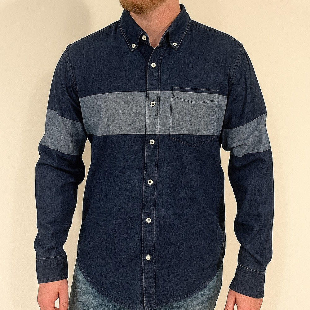 Men’s Indigo Jean button down